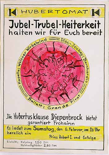 Plakat zum Kolping–Karnevalsfest 1971