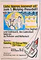 Plakat zum Kolping-Karnevalsfest 1984